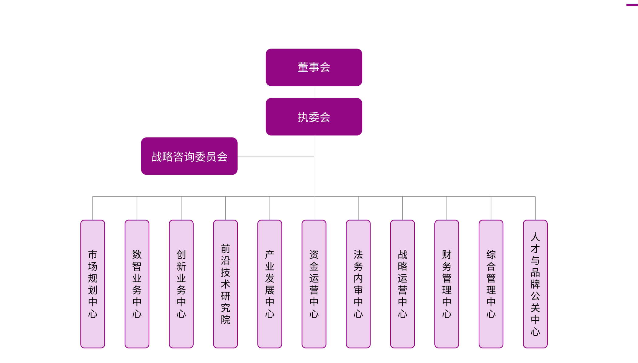 新立博ladbrokes集团组织架构:董事会、执委会、战略咨询委员会及集团总部各职能部门